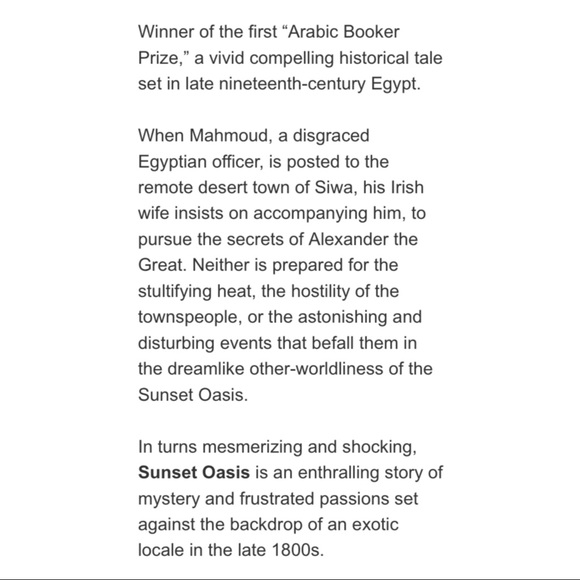 NWOT - Sunset Oasis, Bahaa Taher - Novel, book - Picture 2 of 5